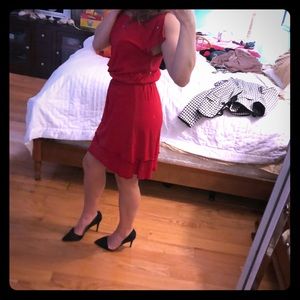 EXPRESS red flowy dress